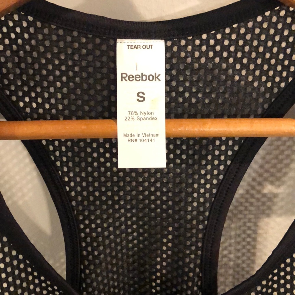 NWT Reebok Mesh Black Racerback ActiveTank Size S - Picture 5 of 7